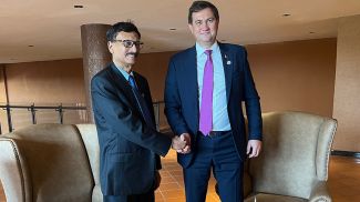Md. Touhid Hossain und MAxim Ryschenkow. Foto: Außenministerium von Belarus Md. Touhid Hossain und MAxim Ryschenkow. Foto: Außenministerium von Belarus