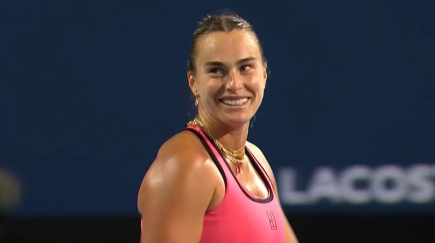 Aryna Sabalenka. Screenshot des Videos wtatennis.com