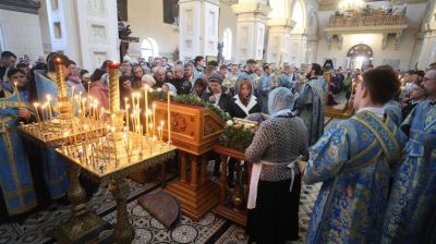 Heiligenschrein mit Teilchen des Heiligen Gürtels in Grodno    