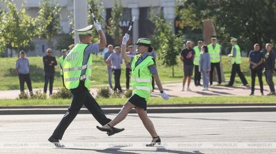 Leistungsschau der Streifenpolizisten in Minsk 