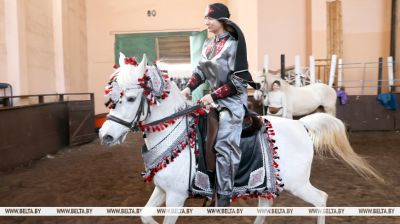 Ausstellung von Vollblutpferden in Gomel 