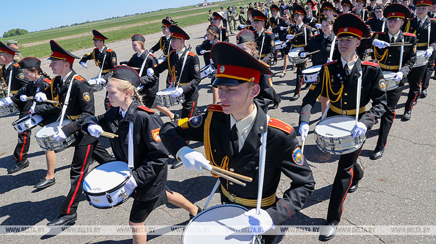 Proben für die Siegesparade in Gomel