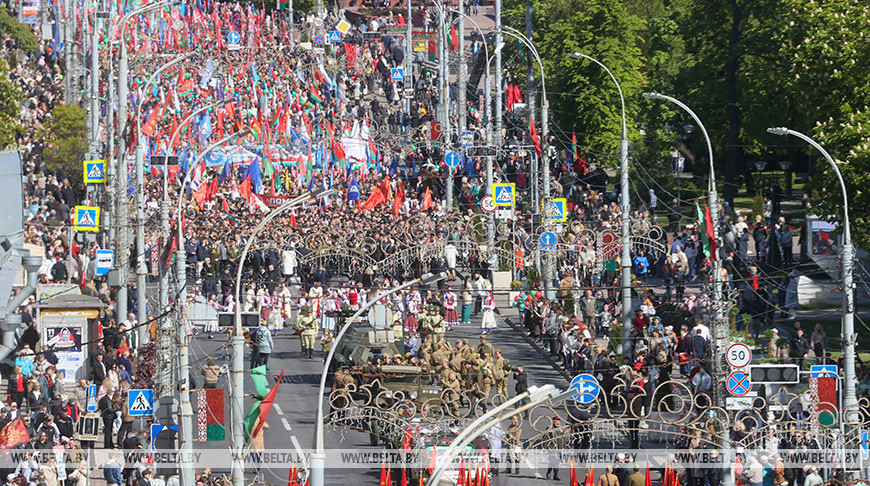 80 Jahre Sieg. Militärparade und Marsch der Generationen in Gomel 