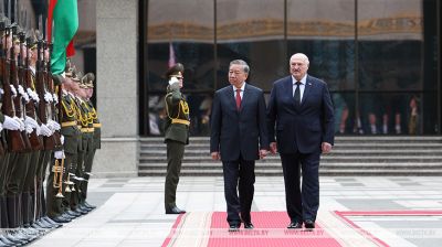 Gespräche zwischen Alexander Lukaschenko und Tô Lâm finden im Palast der Unabhängigkeit statt 