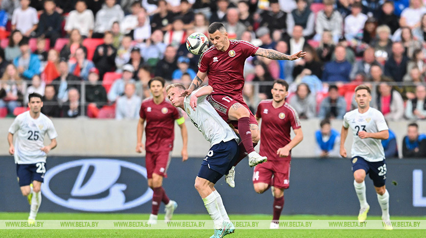 Fußballspiel Belarus-Russland im Nationalstadion  