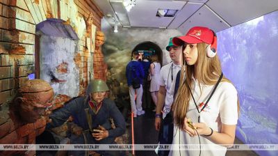 Wandermuseum „Der Zug des Sieges“ ist in Brest angekommen 