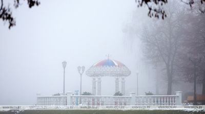 Dichter Nebel in Grodno  