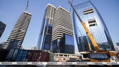 Bau des Internationalen Finanzzentrums in Minsk