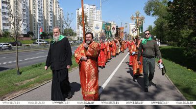 Prozession zu Ehren der Familienpatrone in Minsk 