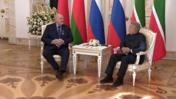 Lukaschenko in Kreml, Kasan. Gespräche mit Präsident der Republik Tatarstan Rustam Minnichanow