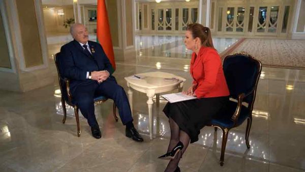 Lukaschenko im Interview mit Olga Skabejewa (Rossija 1)
