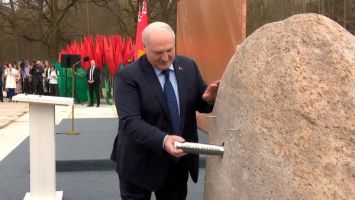 Lukaschenkos Rede bei Grundsteinlegung für ein Krankenhaus in Grodno